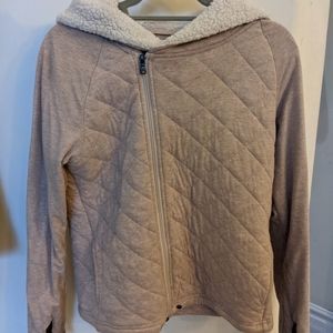 UGG Zip Up Hooded Quilted Sweatshirt